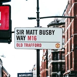New Premier League Football Manchester United Fan Sir Matt Busby Way Street Sign